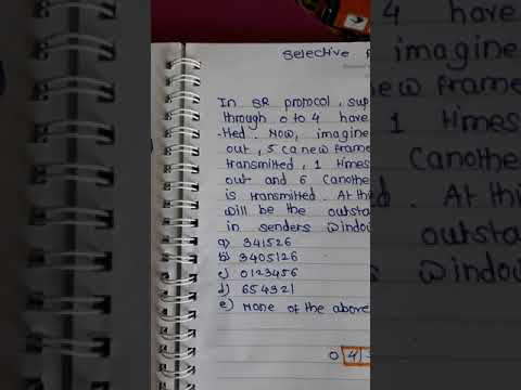 Solved example on Selective repeat ARQ - Computer Networks