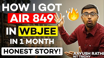 How I Got AIR 849 In WBJEE❓ #wbjee2023 #wbjee2023strategy #jadavpur_university