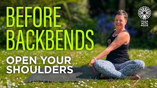 Upper Back &amp; Shoulder Stretch (Perfect Before Backbends)