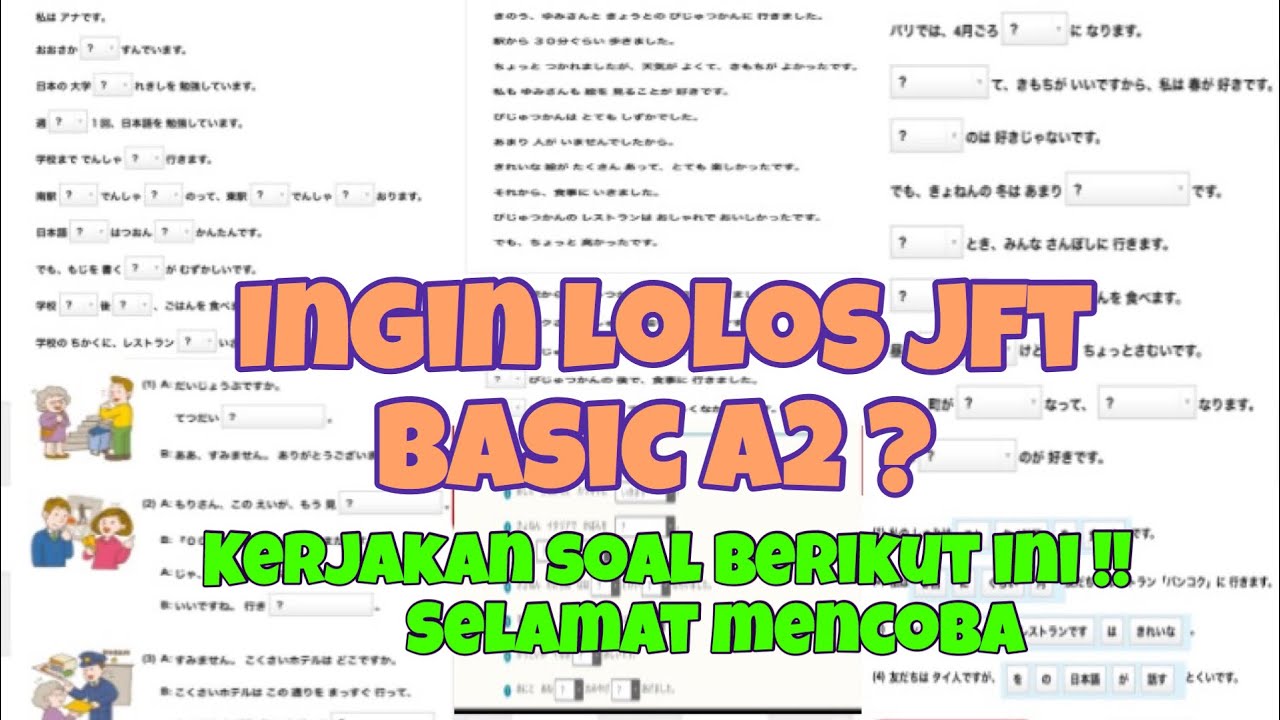 Jft Basic A1 1 Dasar Contoh Soal Dan Pembahasan Marugoto A1 Pelajaran1 Bagian 1 Youtube