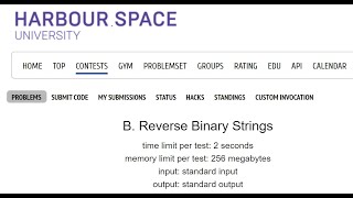 B. Reverse Binary Strings || Educational Codeforces Round 97  || educational codeforces round 97 B