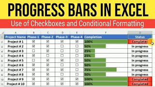 Excel Tutorial: Dynamic Progress Bars with Checkboxes & Conditional Formatting