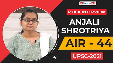 Indore Girl secures 44th Rank | Anjali Shrotriya (MGP Student) | CSE 2021 | Mock Interview