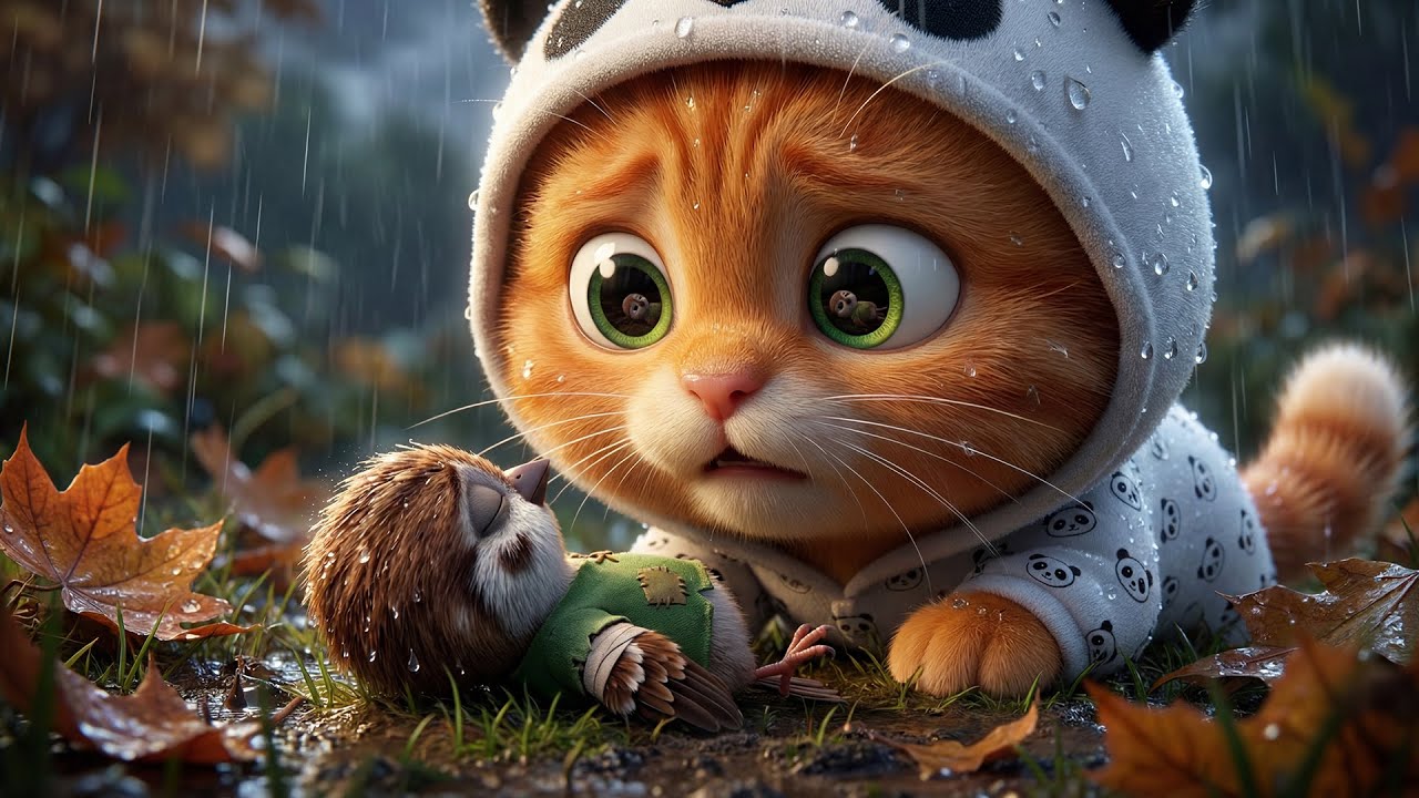 Milo and the Fallen Traveler Mama Cat and Papa Cat Help Save a Tiny Sparrow's Life