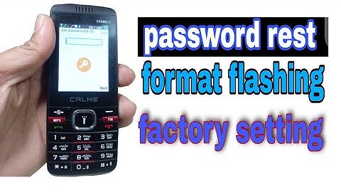 how to calme mobile spark 1 password reset factory setting