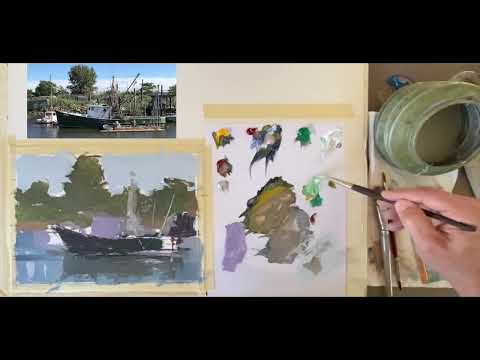 Bernard Dellario Gouache Demo I Heart Plein Air  2022