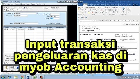 CARA INPUT TRANSAKSI PENGELUARAN KAS DI MYOB ACCOUNTING