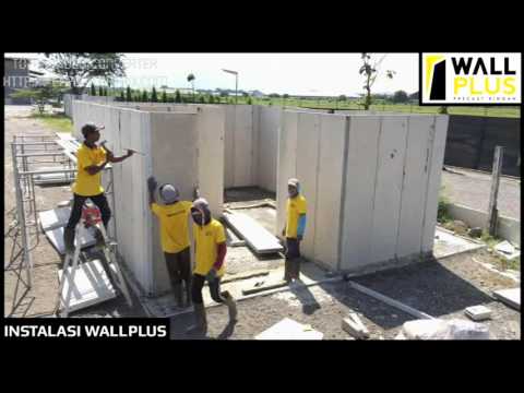 Bangun Dinding  Rumah Wallplus Precast Beton  Ringan Hanya 