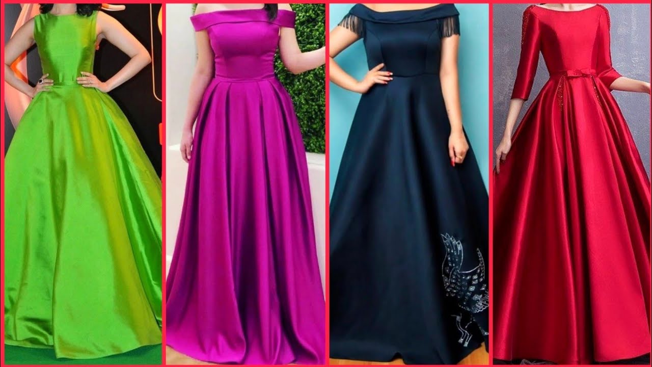 Stylish Silk Gowns Design || Maxi Dresses || Plain Gowns Design ||  @RohaAhmed | Formal dresses long, Dresses, Gowns