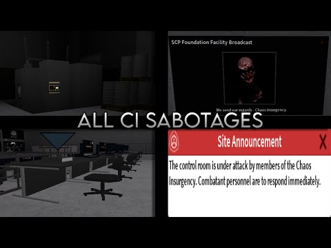 ROBLOX SCP ROLEPLAY | All New CI Sabotages