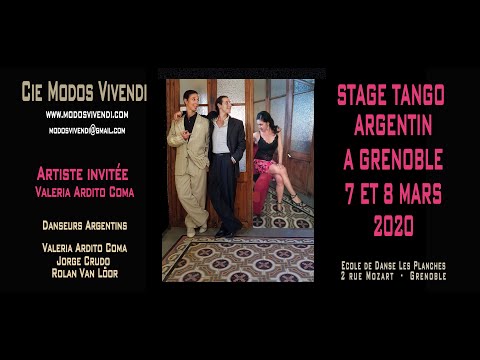 Stage Tango Argentin - Cie Modos Vivendi - France. Avec Valeria Ardito Jorge Crudo et Rolan Van Löor
