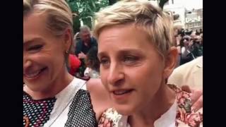 Ellen Degeneres & her wife Portia in London 2016