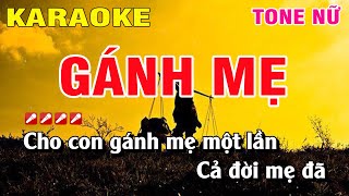 Video thumbnail of "Karaoke Gánh Mẹ Tone Nữ Nhạc Sống Beat Chuẩn | Karaoke Hoàng Luân"