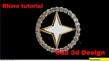 How to create Diamond Star Pendant in Rhino 3d #753 | Jewelry design 101 | #rhino3d #rhino
