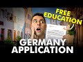 Step by step application process of studying for free in germany