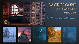 Dark Academia Vtuber Background, Animated Twitch Overlay, Magic Room, Medieval Fantasy, Witchcraft screenshot 5