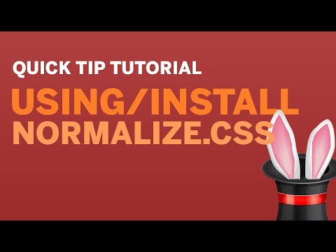 Setup normalize.css | Quick Tip Tutorial