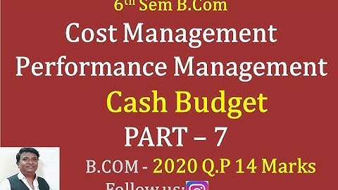 Cash Management in Kannada PART 7 - B.Com 2020 Question Paper 14 Marks (By Srinath Sir)