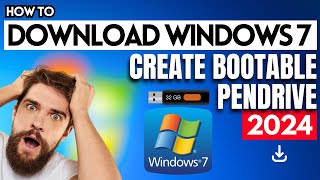 how to get official windows 7 and create bootable usb flash drive in 2024💥