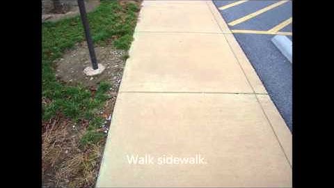 Crossing at the crosswalk