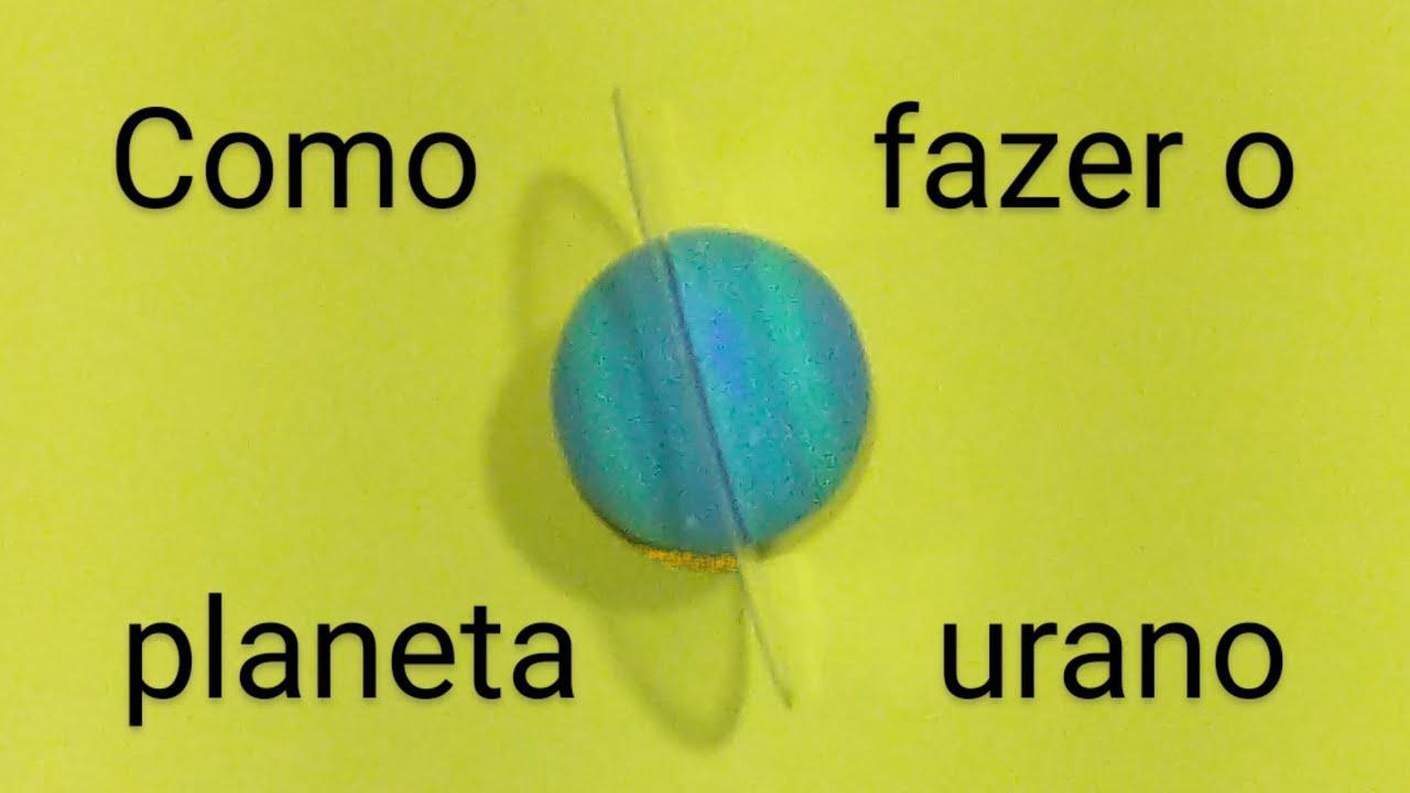Como fazer o planeta urano usando bola de isopor How to make planet uranus