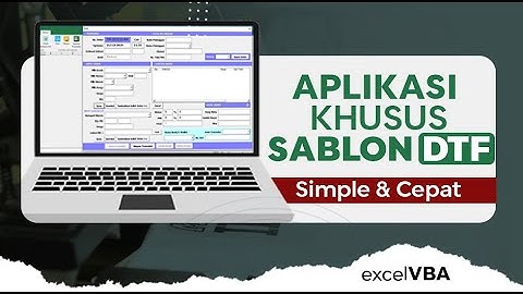 Aplikasi Kasir Khusus Sablon DTF Excel VBA | Order, DP, dan Invoice Otomatis