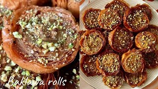 Baklawa rolls recette facile, recette ramadan بقلاوة بشكل جديد سهلة و لذيذة وصفات رمضان #ramadan