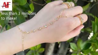 Hand chain bracelet tutorial