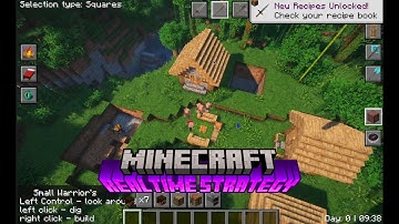 The first few minutes into building your own Minecraft village | Minefortress feature showcase