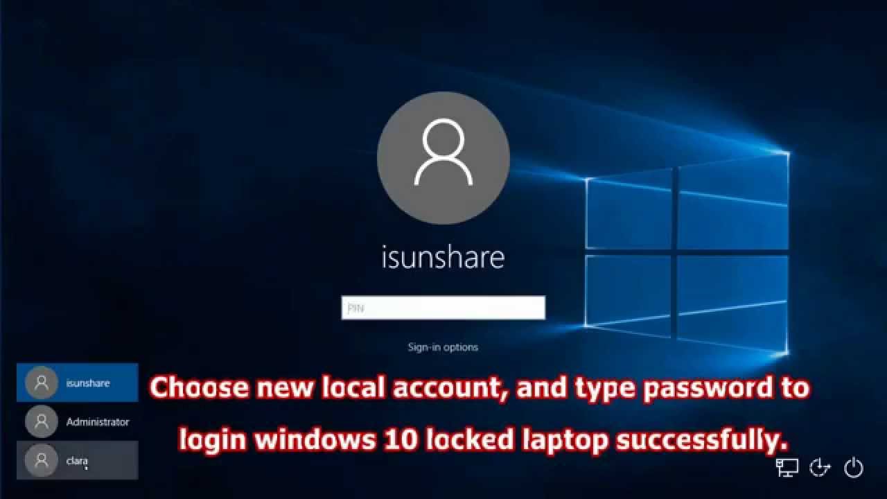 How To Create Windows 10 Local User Account In Locked Laptop Youtube