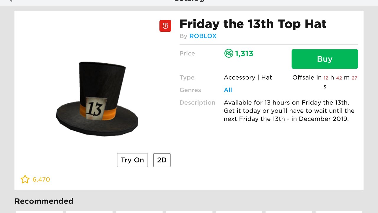 Should You Buy The Friday The 13th Top Hat Roblox Youtube - orange top hat orange top hat orange top hat roblox