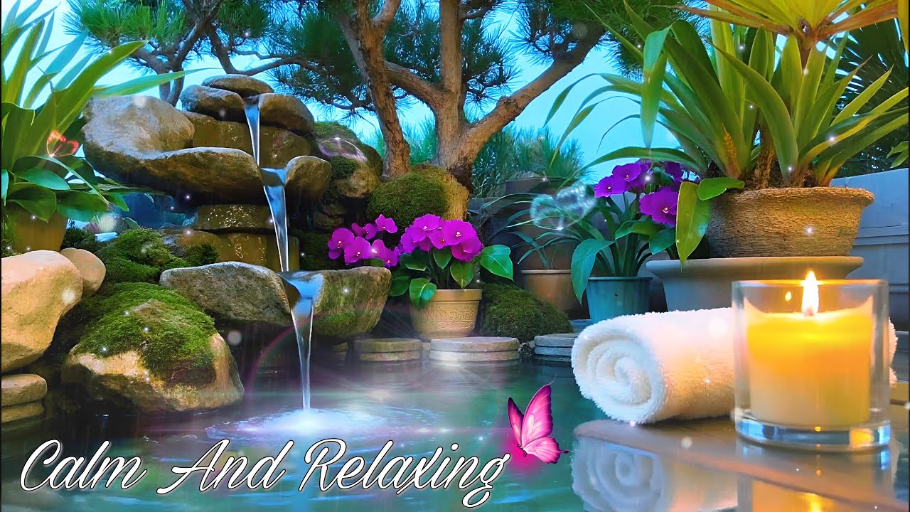 Deep Sleep Relaxation 🌿 Bamboo Water Fountain, Calming Music & Nature Sounds