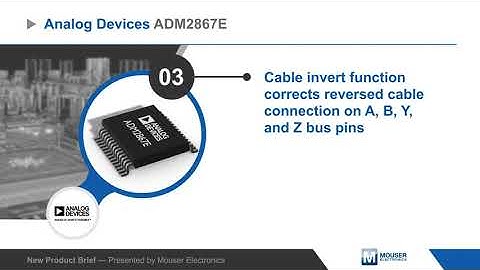 Analog Devices Inc. ADM286xE Isolated RS-485 Transceivers — New Product Brief | Mouser Electronics
