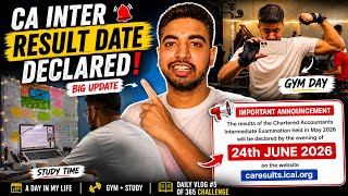 Finally CA Inter Result Date Declared 😰|| A Day in My Life 📚💪|| Gym + Study Vlog || Daily Vlog 😊