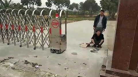 cổng điện inox không ray