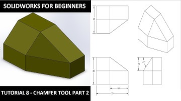 SOLIDWORKS FOR BEGINNERS TUTORIAL 8 - Chamfer Tool Part 2!