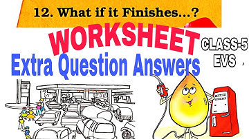 KV WORKSHEET of all important questions answers/ What if it finishes/ Class 5 EVS
