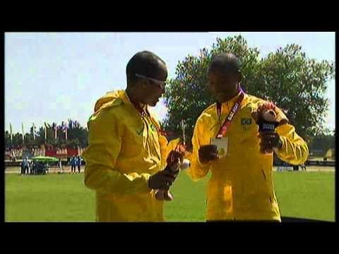 Athletics - men's 200m T11 Medal Ceremony - 2013 IPC Athletics World
Championships, Lyon