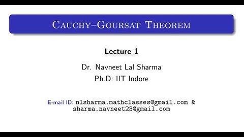 Cauchy Goursat Theorem || Lecture 1 || By Dr NL Sharma