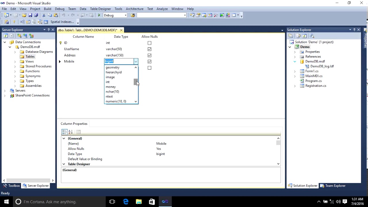 How to create new Database and Datatables using SQL Server - YouTube