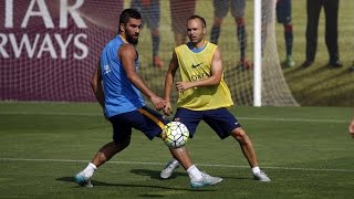 First 15 minutes of fc barcelona's preseason training session from
tito vilanova pitch ---- barcelona on social media subscribe to our
official channel ht...