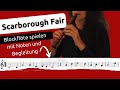 Scarborough Fair - Blockflöte - Noten und Playback #simonandgarfunkel #recorder #tutorial