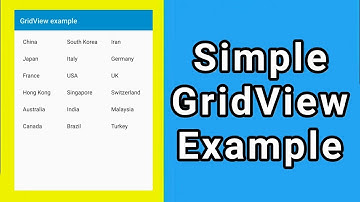 Simple GridView example
