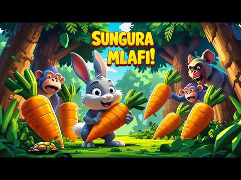 HADITHI YA SUNGURA MLAFI KWENYE SHAMBA LA KAROTI SUNGURA NA FISI CARTOON HADITHI ZA SWAHILI 