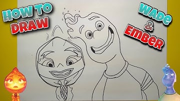 How To Draw Wade & Ember | Elemental | Step by Step #drawing #elemental