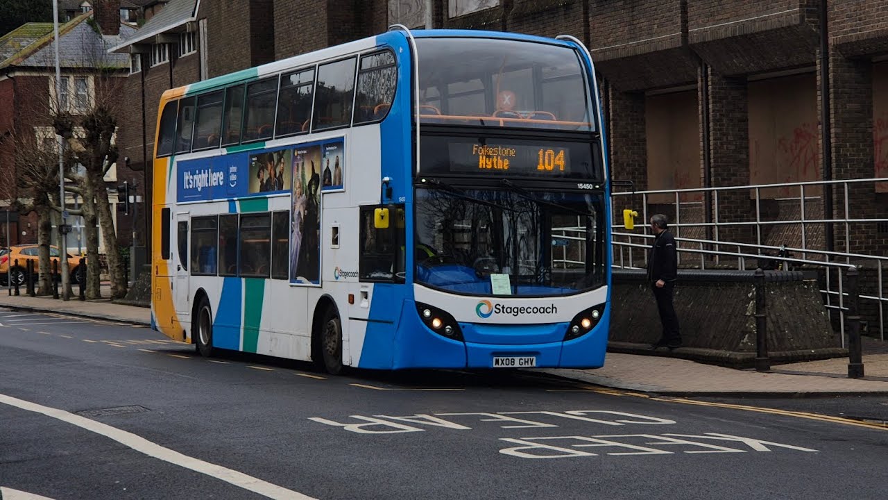 Onboard Stagecoach Bus 15450 (MX08 GHV) | Scania N230UD ADL Enviro400 | Route 104