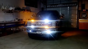 2018 Ford F-250 LED Strobe Warning Lights Install by Wicked Warnings