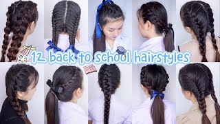 12 ทรงผมนักเรียนแบบถักเปียและมัดผม ง่ายๆ Back to school hairstyles - Thai Narak