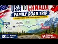 USA to Canada Border Crossing 🇺🇸➡🇨🇦 | Seattle Outlet Mall + Beautiful BC to Alberta Road Trip