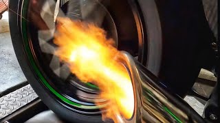 KAWASAKI NINJA H2R CRAZY POWER  🔥😱#h2r #h2rsound #h2rtopspeed #kawasakininjah2r #ninjah2r #viral